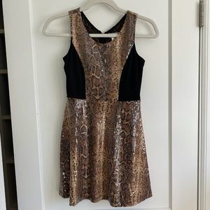 ELISA B SIZE 12 BLACK & BROWN POLYESTER BIG GIRLS DRESS SPECIAL OCCASION
